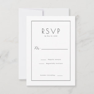 Elegant Black RSVP Card
