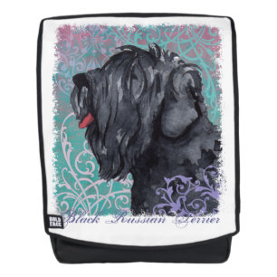 Elegant Black Russian Terrier Backpack