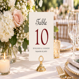 Elegant Black Script Acrylic Arch Table Number