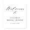 elegant black script bridal shower welcome sign