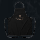 elegant black script logo leatherworks apron<br><div class="desc">a black colored apron with a business logo and branding. The black colors and text details can be personalized.</div>