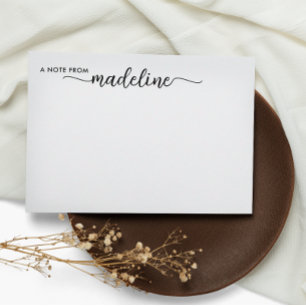 Elegant Black Script Name Card