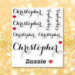 Elegant Black Script Name Stylish Custom Cut Vinyl<br><div class="desc">Create your own custom, personalised, elegant black script / typography name / last name / business or company name custom-cut tough, sturdy, hard to scratch vinyl sticker. Simply enter your name / last name / business / company name, to personalise. You may choose between matte white (has a white border...</div>