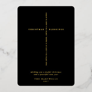 Elegant Black Scripture Cross