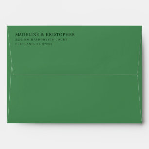 Elegant Black Serif Minimalist Envelope