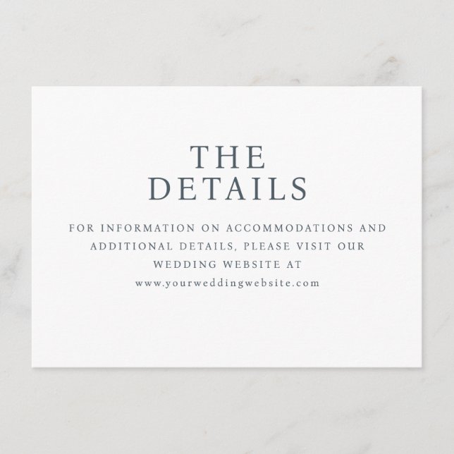 Elegant Black Serif Wedding Website Card (Front)