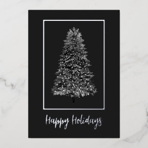 Elegant Black Silver Christmas Tree