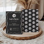 Elegant Black & Silver Disco Ball 18th Birthday Invitation<br><div class="desc">Celebrate in style with this elegant black and silver disco ball 18th birthday party invitation. Featuring a modern dark background, chic wavy border, and a shimmering disco ball, this trendy design is perfect for a milestone celebration. Personalise with your party details to create the ultimate invite that sets the tone...</div>