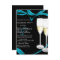 Elegant Black Silver & Teal Engagement Party