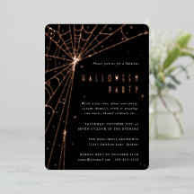 Elegant Black Spider Web Halloween Party