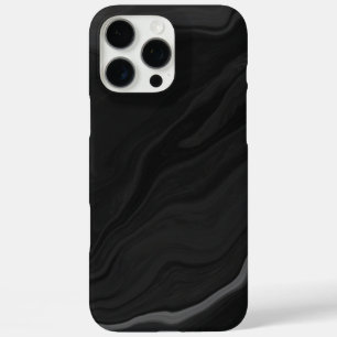 Elegant Black Stone Marble Pattern iPhone 16 Pro Max Case