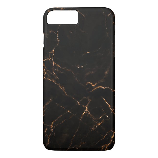 Elegant Black Stone Marble Pattern Case-Mate iPhone Case (Back)