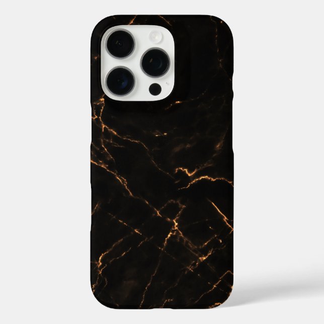 Elegant Black Stone Marble Pattern Case-Mate iPhone Case (Back)