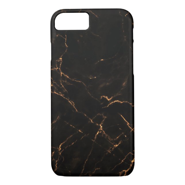 Elegant Black Stone Marble Pattern Case-Mate iPhone Case (Back)