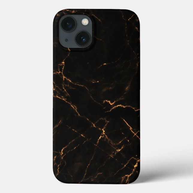 Elegant Black Stone Marble Pattern Case-Mate iPhone Case (Back)