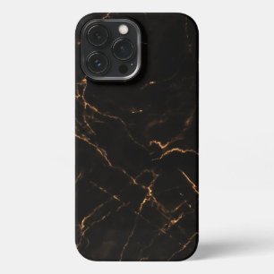 Elegant Black Stone Marble Pattern iPhone 13 Pro Max Case