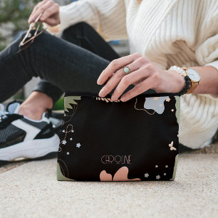 Elegant Black Stylish Boho Cute Accessory Pouch