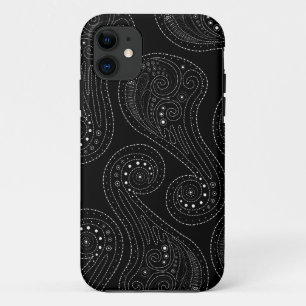 Elegant Black Swirls iPhone 11 Case