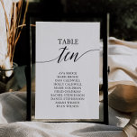 Elegant Black Table Number 10 Seating Chart<br><div class="desc">These elegant black table number 10 seating chart cards are perfect for a simple wedding. The neutral design features a minimalist card decorated with romantic and whimsical typography. The card prints on the front and back (double-sided).</div>