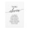 Elegant Black Table Number 11 Seating Chart