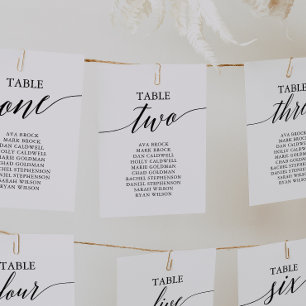 Elegant Black Table Number 2 Seating Chart
