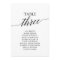 Elegant Black Table Number 3 Seating Chart
