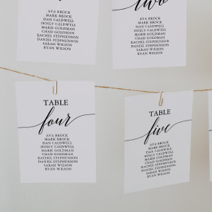Elegant Black Table Number 4 Seating Chart