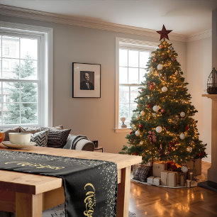 Elegant Black Table Runner