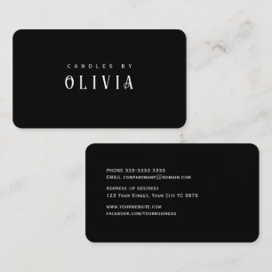 Elegant Black template  Business Card