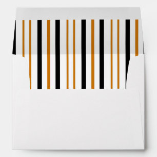 Elegant Black Terracotta Stripes Wedding  Envelope