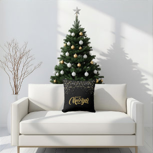 Elegant Black Throw Pillow