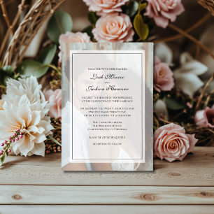 Elegant Black Tie Formal Photo Wedding Invitation