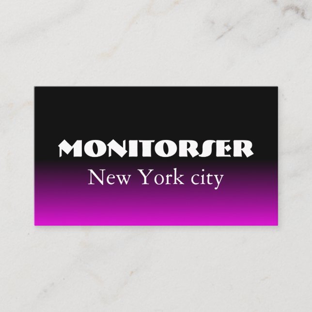 Elegant Black to Pink Gradient Business Card (Front)
