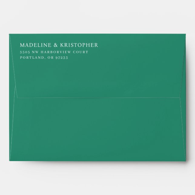 Elegant Black Typographic Envelope (Back (Top Flap))