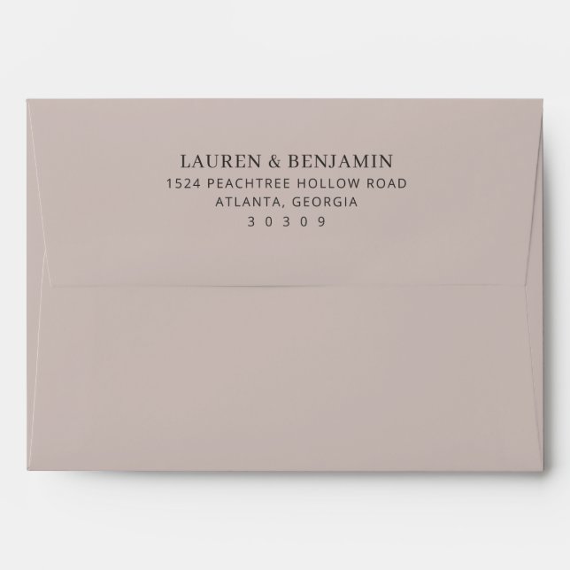 Elegant Black Typographic Envelope (Back (Top Flap))