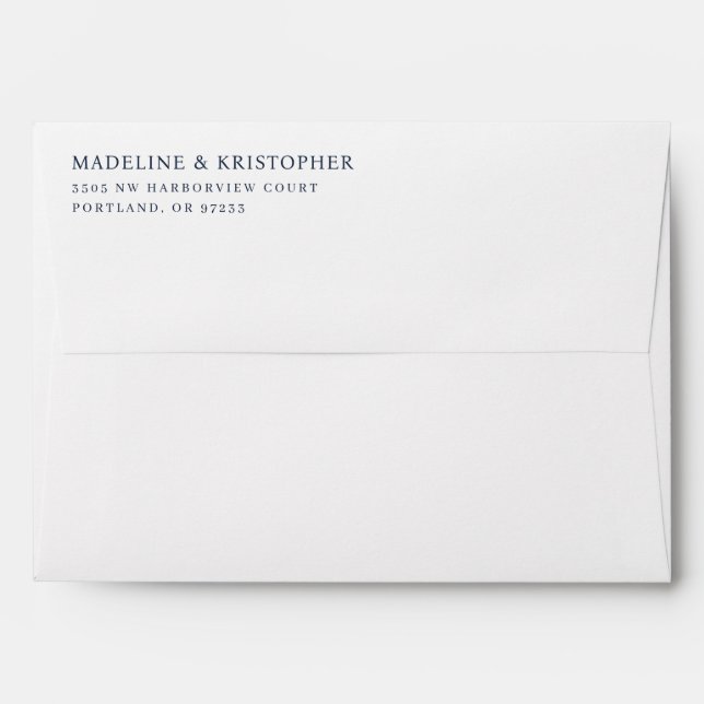 Elegant Black Typographic Envelope (Back (Top Flap))