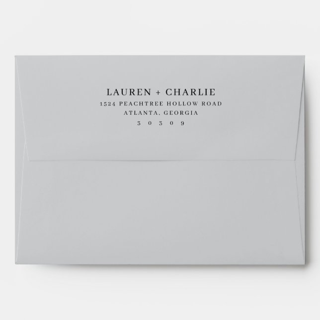 Elegant Black Typographic Envelope (Back (Top Flap))