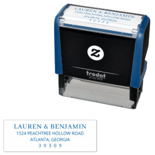 Elegant Black Typographic Self-inking Stamp