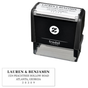 Elegant Black Typographic Self-inking Stamp