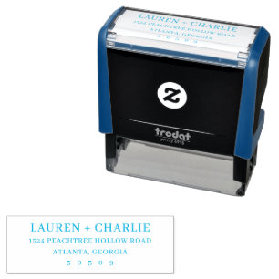 Elegant Black Typographic Self-inking Stamp