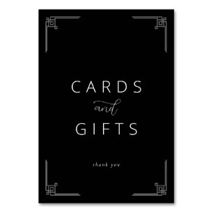 Elegant Black Typographic Thank You Card