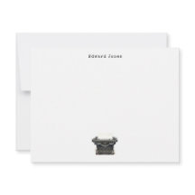 Elegant Black Vintage Typewriter Flat