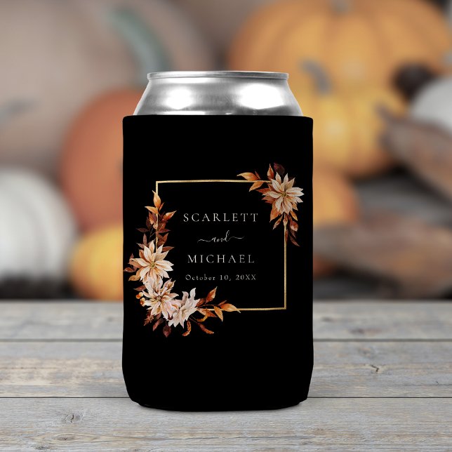 Elegant Black Wedding Can Cooler (Elegant Black Wedding Can Cooler
)
