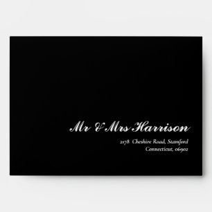Elegant Black Wedding Envelope