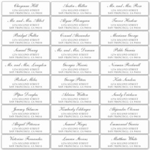 Elegant Black Wedding Guest Address Labels