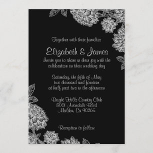 Elegant Black Wedding Invitations