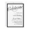 Elegant Black & White 50th Birthday Invitations