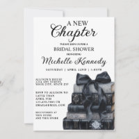 Elegant Black & White A New Chapter Bridal Shower 