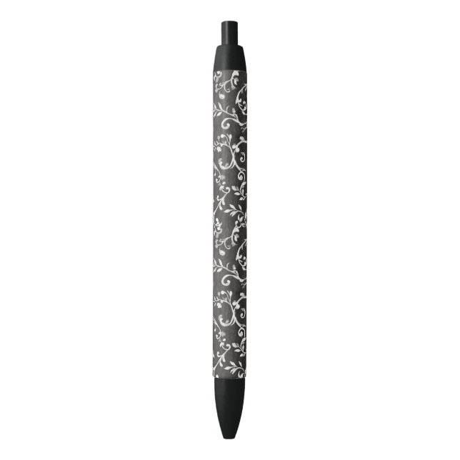 Elegant Black White Abstract   Ink Pen (Front Vertical)