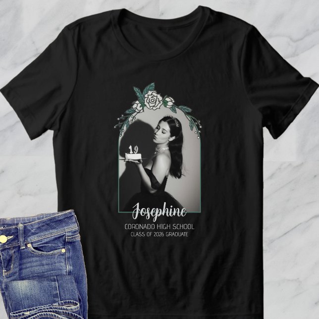 Elegant Black & White Arch Photo 2026 Graduation Tri-Blend Shirt (Creator Uploaded)